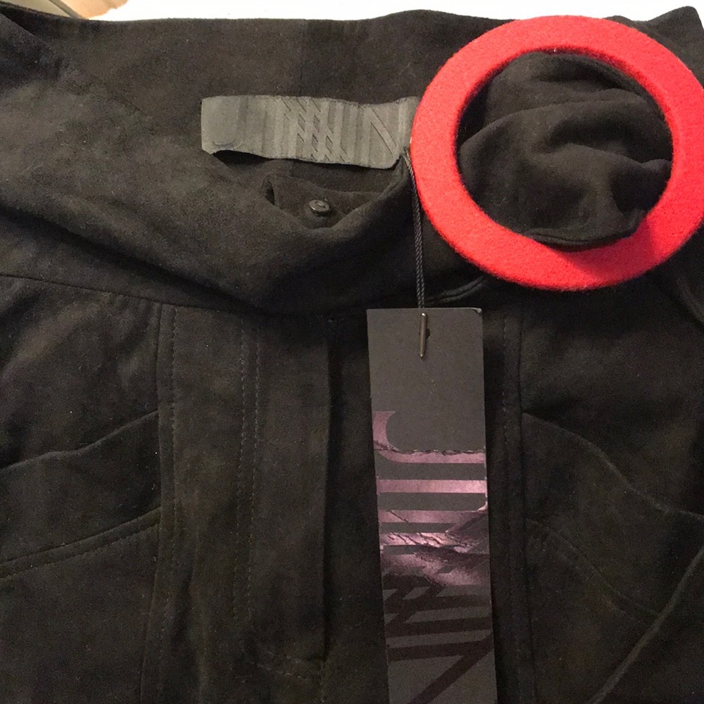 Suede black pants